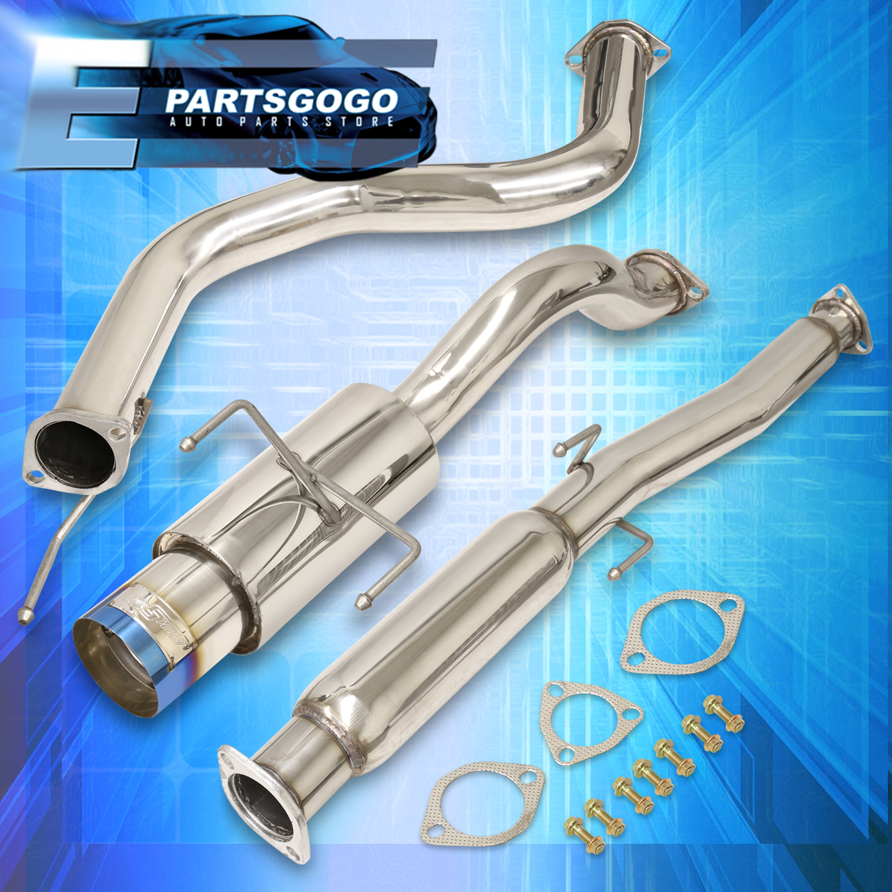 HST MUFFLER HONDA シビック用　EG4 新品 For 96-00 Honda Civic EK 3DR JDM 3